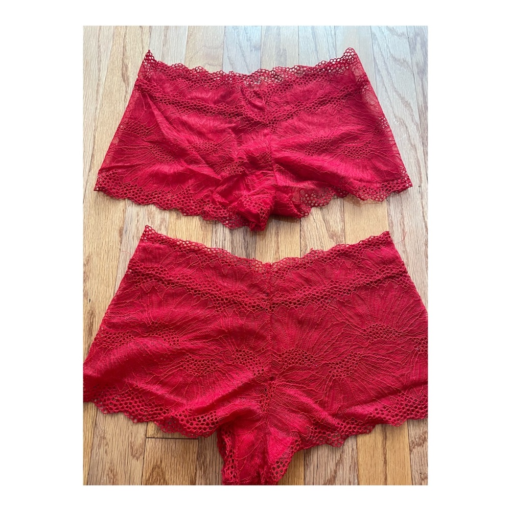 2 pair bootaybag red flower boyshort underwear